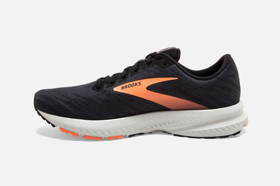 Brooks Launch 7 Road Running Shoes - Womens - Black/Orange - XJ4395072